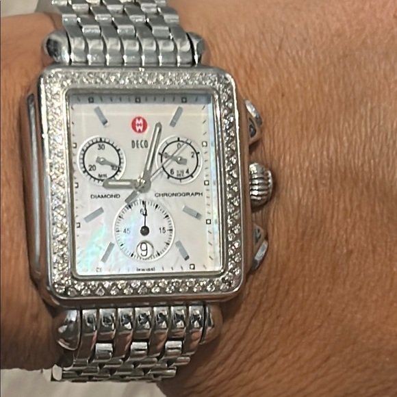MICHELE
Deco 18mm Stainless Steel Diamond Bracelet Watch main image 5